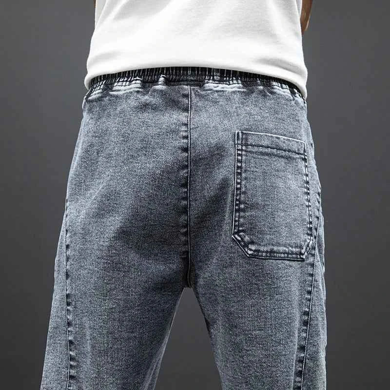 Men's Cargo Jogger Denim Jeans – Baggy Streetwear Harem Pants