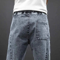 Men's Cargo Jogger Denim Jeans – Baggy Streetwear Harem Pants