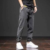 Men's Cargo Jogger Denim Jeans – Baggy Streetwear Harem Pants