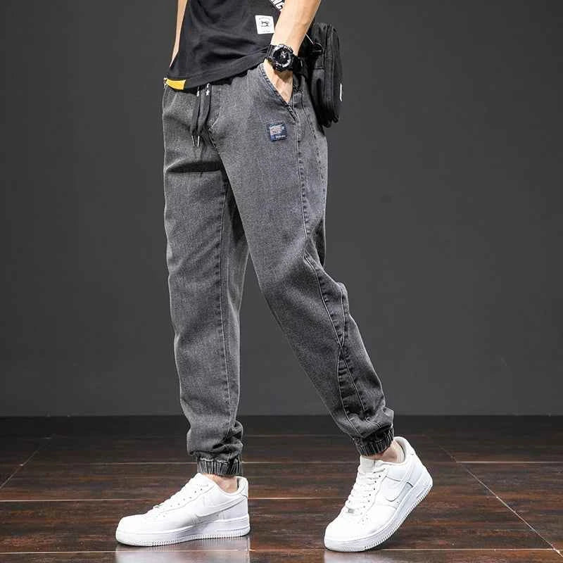 Men's Cargo Jogger Denim Jeans – Baggy Streetwear Harem Pants