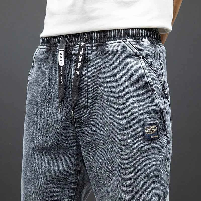 Men's Cargo Jogger Denim Jeans – Baggy Streetwear Harem Pants