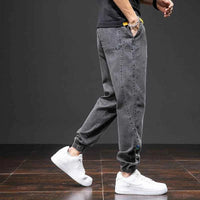 Men's Cargo Jogger Denim Jeans – Baggy Streetwear Harem Pants