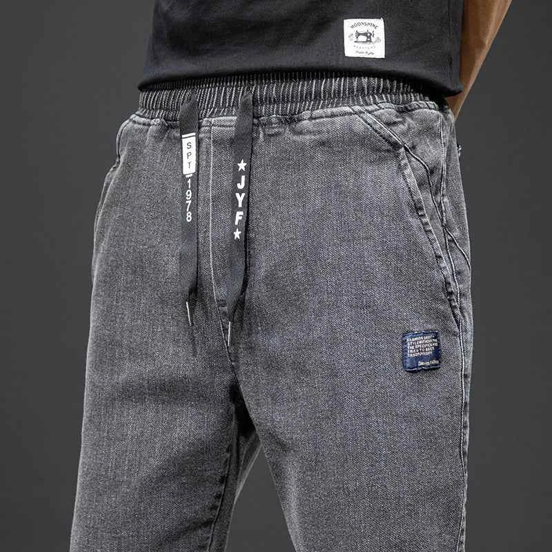 Men's Cargo Jogger Denim Jeans – Baggy Streetwear Harem Pants