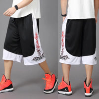 Men’s summer casual capri shorts loose fit hip hop straight pants plus size