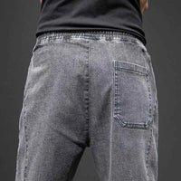 Men's Cargo Jogger Denim Jeans – Baggy Streetwear Harem Pants