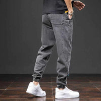 Men's Cargo Jogger Denim Jeans – Baggy Streetwear Harem Pants