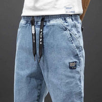 Men's Cargo Jogger Denim Jeans – Baggy Streetwear Harem Pants