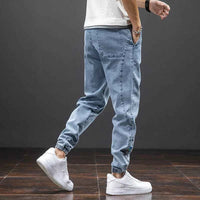 Men's Cargo Jogger Denim Jeans – Baggy Streetwear Harem Pants