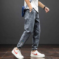 Men's Cargo Jogger Denim Jeans – Baggy Streetwear Harem Pants