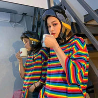 Women's Striped Summer Preppy T-Shirt – Aesthetic Loose Fit Harajuku Chic Tee