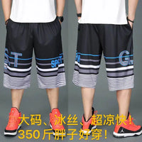 Men’s summer casual capri shorts loose fit hip hop straight pants plus size