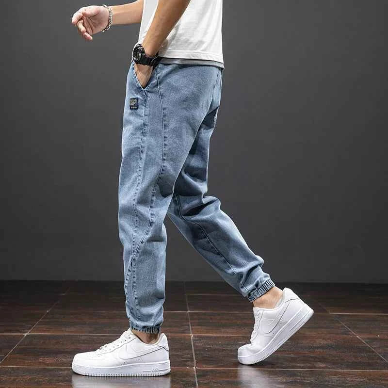 Men's Cargo Jogger Denim Jeans – Baggy Streetwear Harem Pants