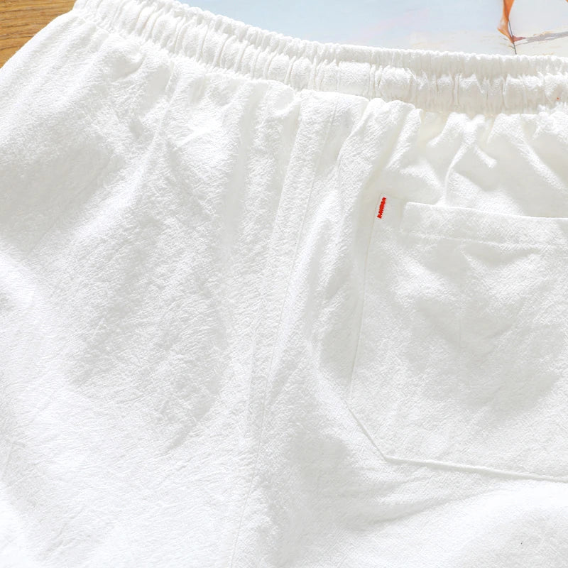 Men's Breathable Cotton Bermuda Shorts – Loose Casual Summer Fitness Shorts