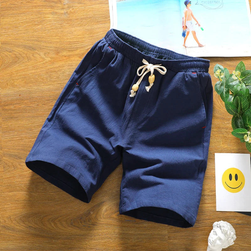 Men's Breathable Cotton Bermuda Shorts – Loose Casual Summer Fitness Shorts