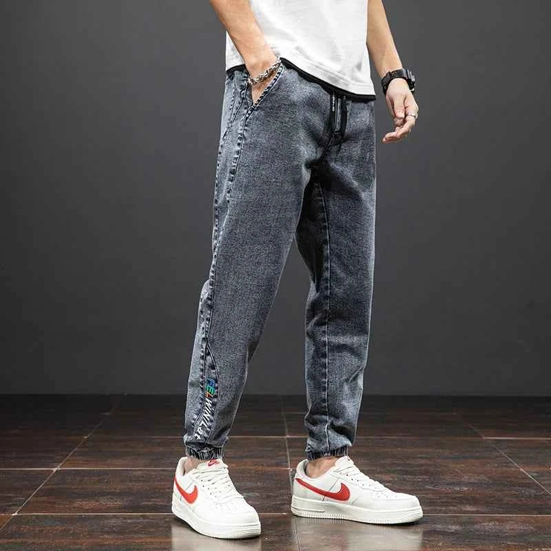 Men's Cargo Jogger Denim Jeans – Baggy Streetwear Harem Pants