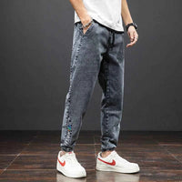 Men's Cargo Jogger Denim Jeans – Baggy Streetwear Harem Pants
