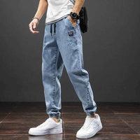 Men's Cargo Jogger Denim Jeans – Baggy Streetwear Harem Pants