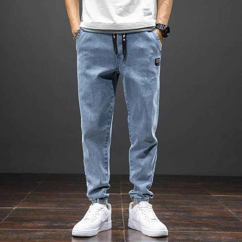 Men's Cargo Jogger Denim Jeans – Baggy Streetwear Harem Pants