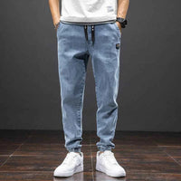 Men's Cargo Jogger Denim Jeans – Baggy Streetwear Harem Pants
