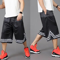 Men’s summer casual capri shorts loose fit hip hop straight pants plus size