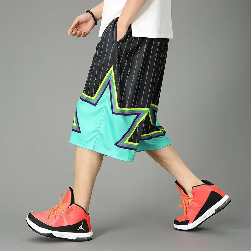 Men’s summer casual capri shorts loose fit hip hop straight pants plus size