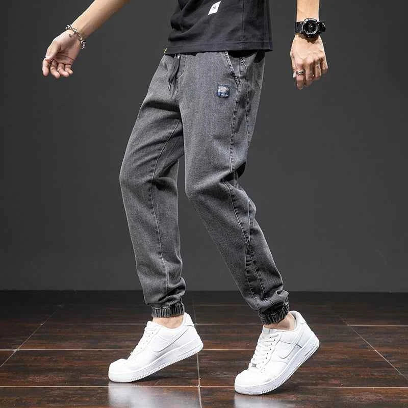 Men's Cargo Jogger Denim Jeans – Baggy Streetwear Harem Pants