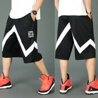 Men’s summer casual capri shorts loose fit hip hop straight pants plus size