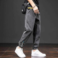Men's Cargo Jogger Denim Jeans – Baggy Streetwear Harem Pants
