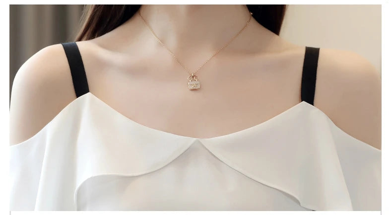 Women's Off Shoulder Chiffon Blouse – Elegant White Fashion Top 2024
