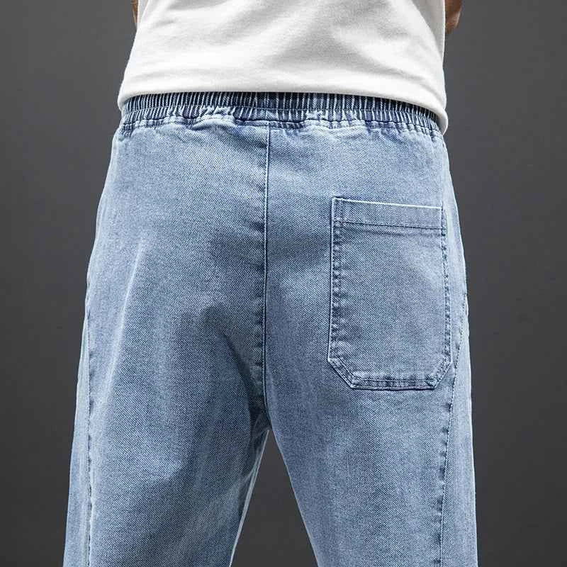 Men's Cargo Jogger Denim Jeans – Baggy Streetwear Harem Pants