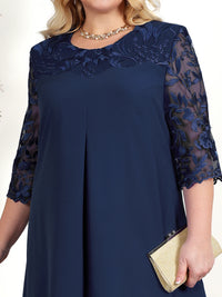 Women's Plus Size Floral Formal Dress – Elegant Loose Party & Wedding Dress 2025