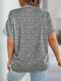 Women's Plus Size Floral T-Shirt – Casual Short Sleeve Summer Pullover Top