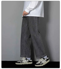 Men's Korean Straight Wide-Leg Jeans – Casual Classic Denim Pants 2026
