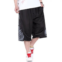 Men’s summer casual capri shorts loose fit hip hop straight pants plus size