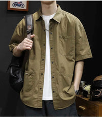 Men's Trendy Summer T-Shirt Loose – Loose Fit Casual Workwear Tee