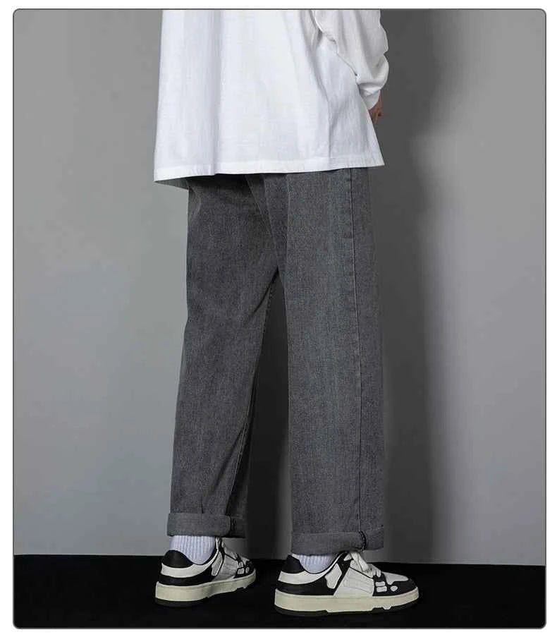 Men's Korean Straight Wide-Leg Jeans – Casual Classic Denim Pants 2026