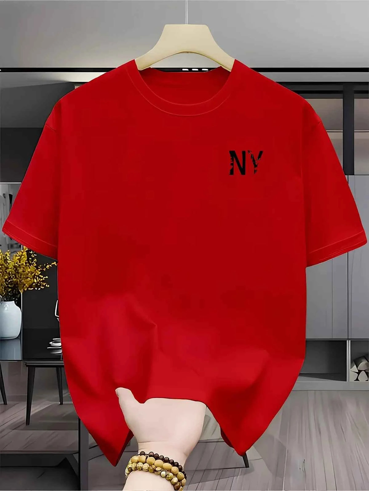 Men's graphic t-shirt casual crew neck Printed Tee for Everyday Streetwear Style