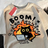 Oversized Cotton Cartoon T-Shirt Unisex – Casual Graphic Loose Fit Tee