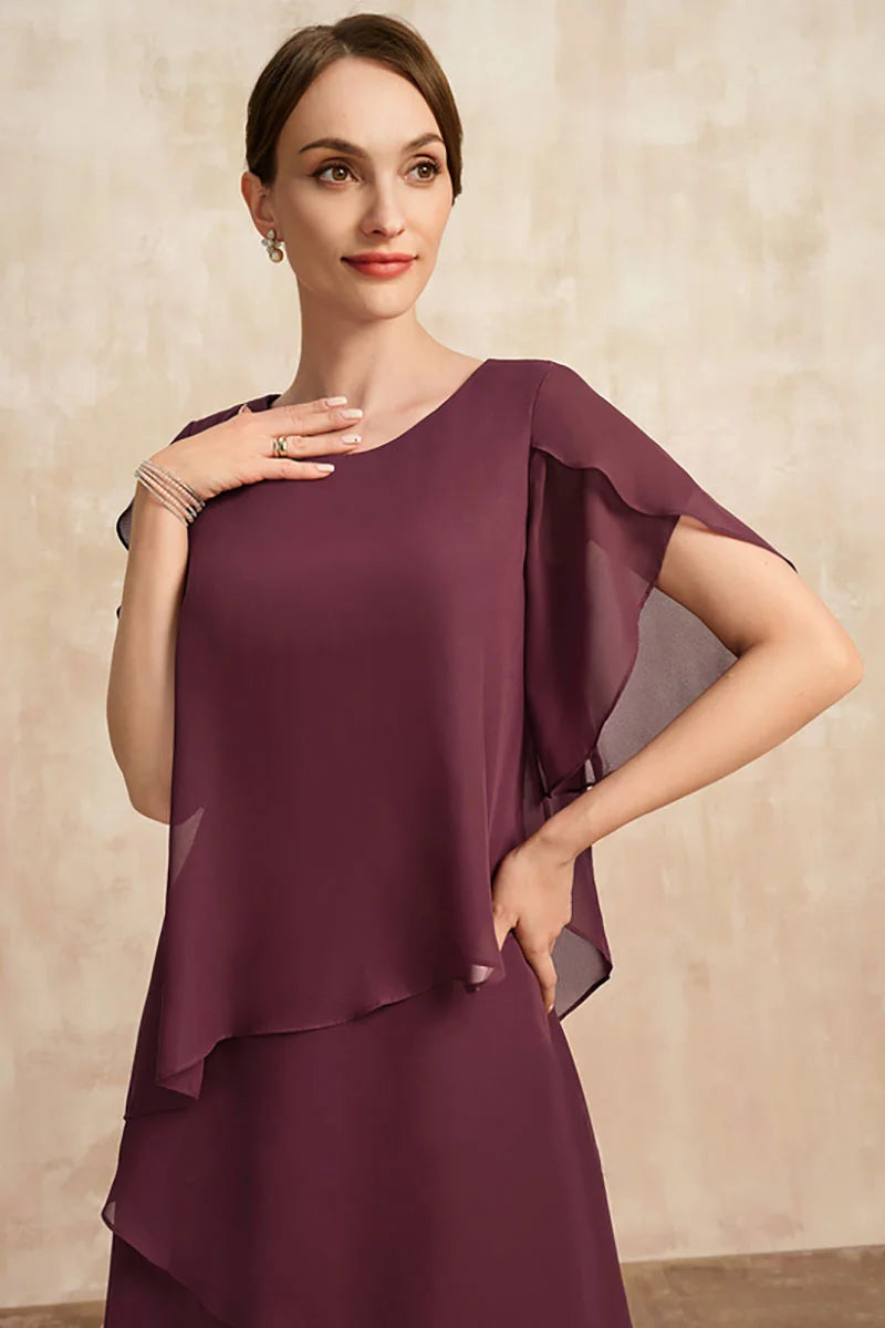 Women's Plus Size Elegant Maxi Dress – Petal Sleeve Wedding Guest Dress