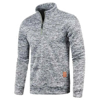 Men's Half Zipper Turtleneck Sweatshirt – Thick Pullover Turtleneck Autumn Outdoor Solid Color Top