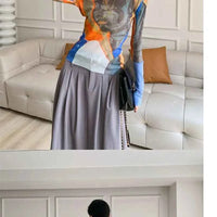 Women's vintage print T-shirt – Slim Fit All-Match Elegant Summer Tee