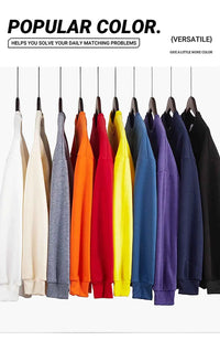 Women's Casual Solid Color Sweatshirt – Loose Fit Crewneck Fashion Pullover