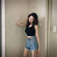 Women's Y2K Crop Tank Top – Sleeveless Korean Harajuku Aesthetic Vest