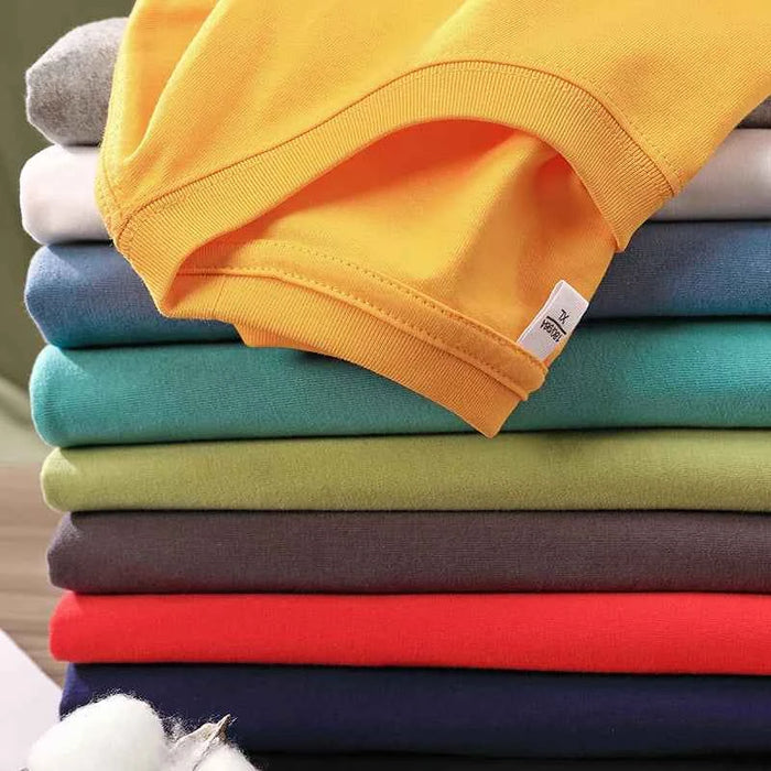 Men's Cotton Long Sleeve T-Shirt – Solid Color Full Sleeve Undershirt for Spring & Autumn Casual Wear