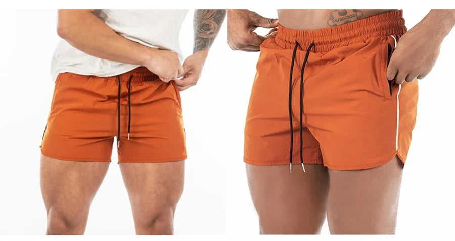 Men's Quick-Dry Gym Running Shorts – Multi-Pocket Fitness Beach Shorts 2024