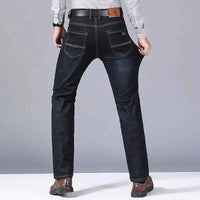 Men's Black Biker Denim Jeans – Classic Soft Stretch Casual Pants