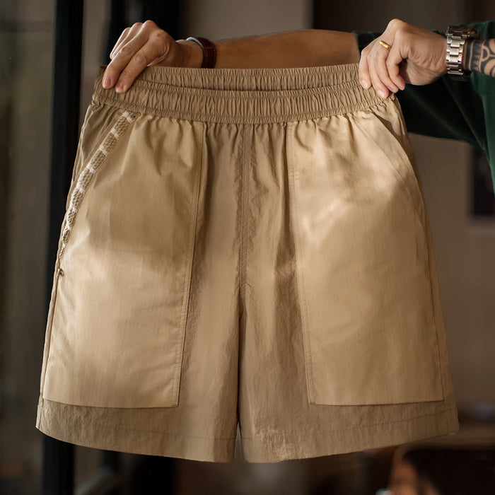 Men's Quick-Dry Cargo Shorts – Lightweight Khaki Outdoor Beach Shorts