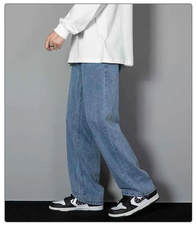 Men's Korean Straight Wide-Leg Jeans – Casual Classic Denim Pants 2026
