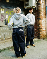 Retro Black Embroidered Wide Leg Jeans – Hip Hop Harajuku Streetwear Pants