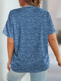 Women's Plus Size Floral T-Shirt – Casual Short Sleeve Summer Pullover Top